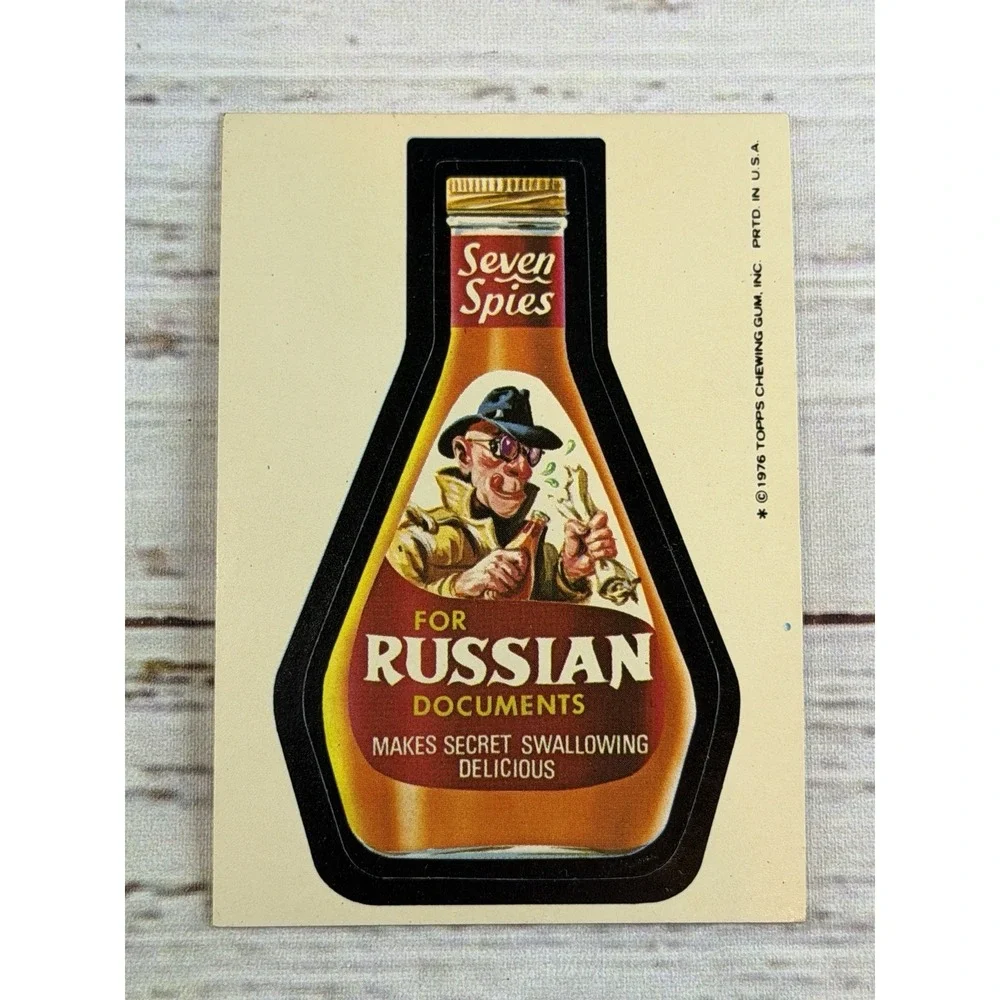 1976 Topps Wacky Packages Series 16‎ Seven Spies For Russian Documents